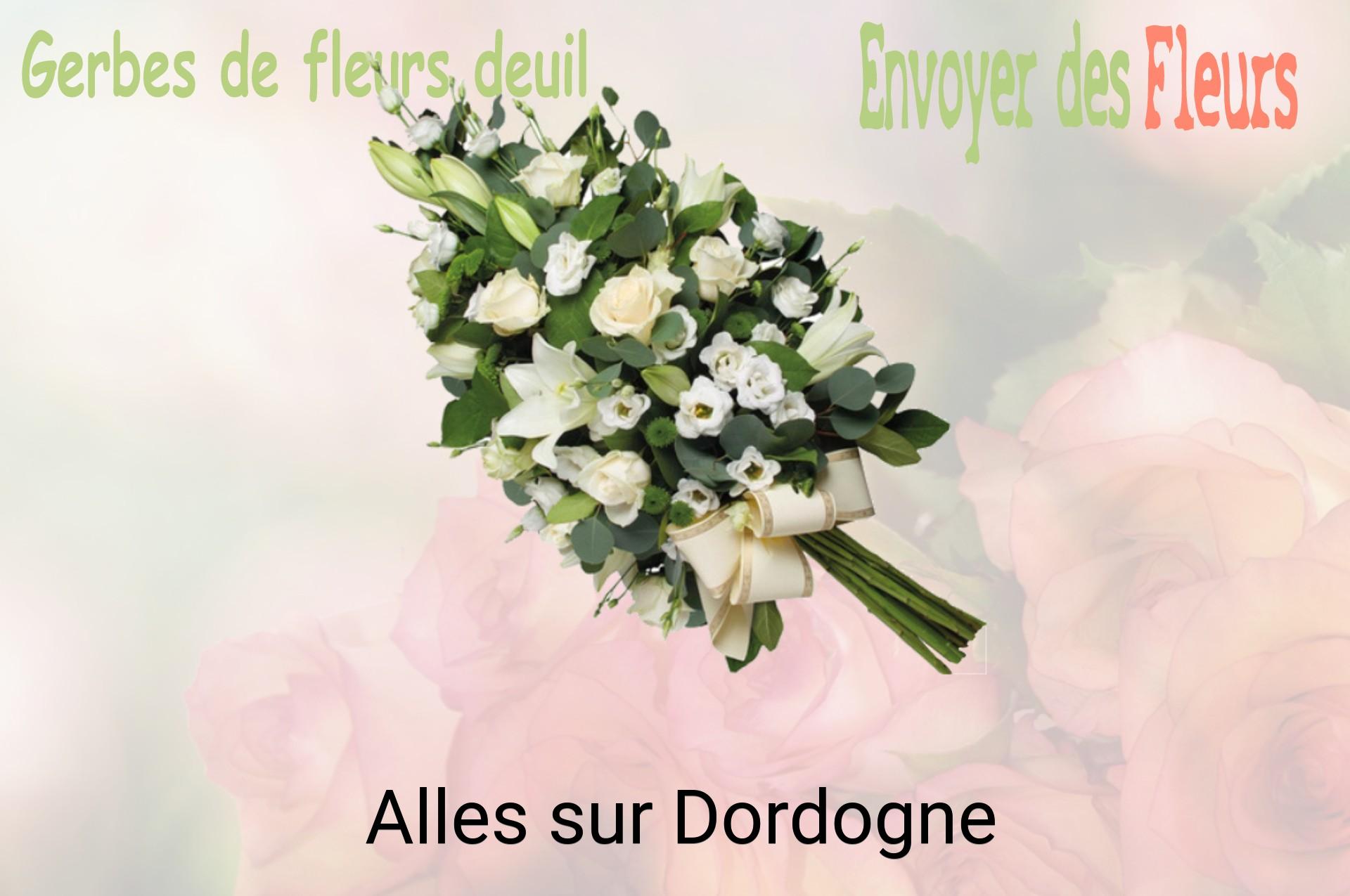Gerbe de fleurs de deuil livrée à Alles-sur-Dordogne